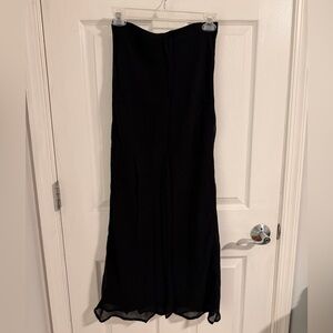 Elegant Black Maxi Skirt (sheer over layer)